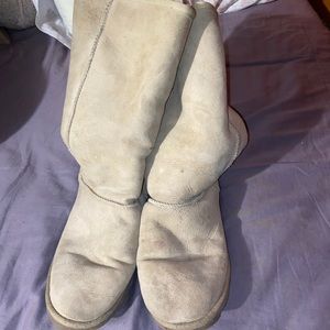 Fair used condition tall sand colored UGGs